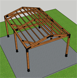 Летняя беседка с барбекю зоной 6 на 4 метра 10092